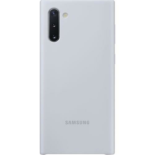 Galaxy Note 10 ile Uyumlu Silikon Kılıf Gümüş EF-PN970TSEGWW