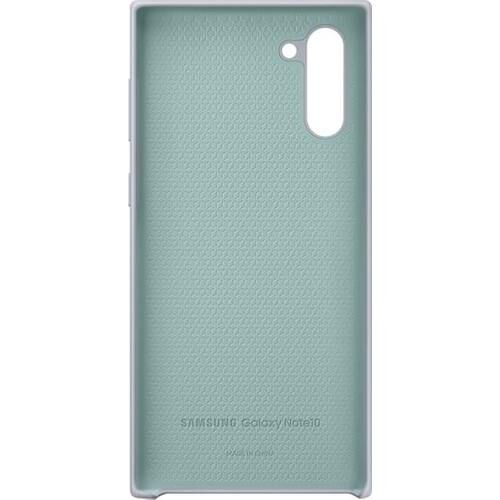 Galaxy Note 10 ile Uyumlu Silikon Kılıf Gümüş EF-PN970TSEGWW