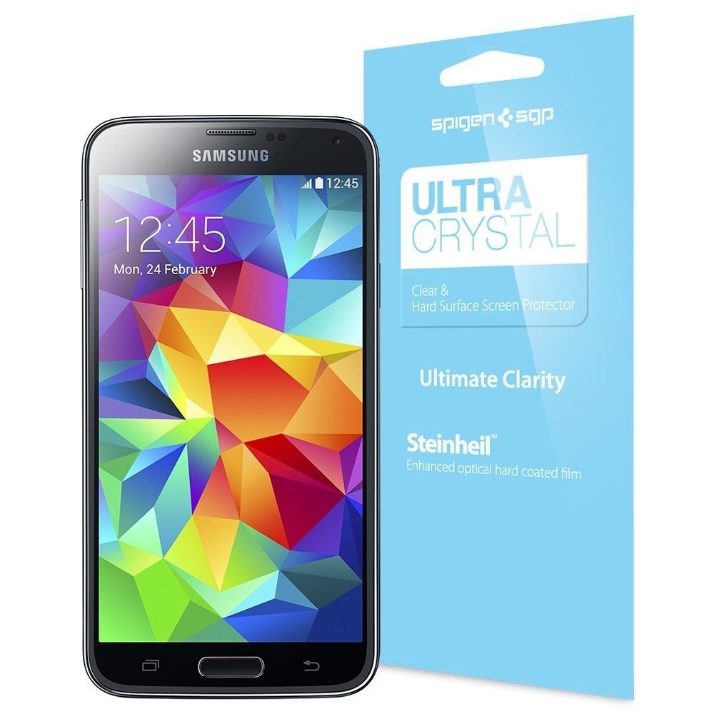 Spigen Galaxy S5 ile Uyumlu Ekran Koruyucu Crystal Clear Ultra Crystal