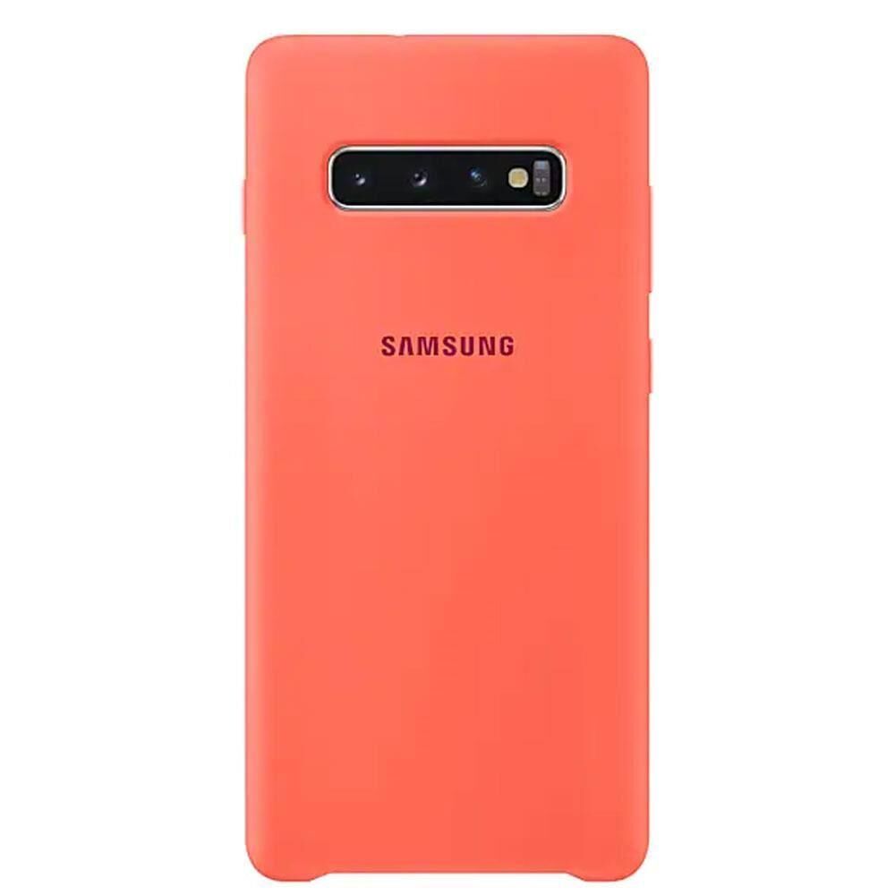 Galaxy S10 Plus ile Uyumlu Kılıf Silicone Cover Vişne Pembesi EF-PG975