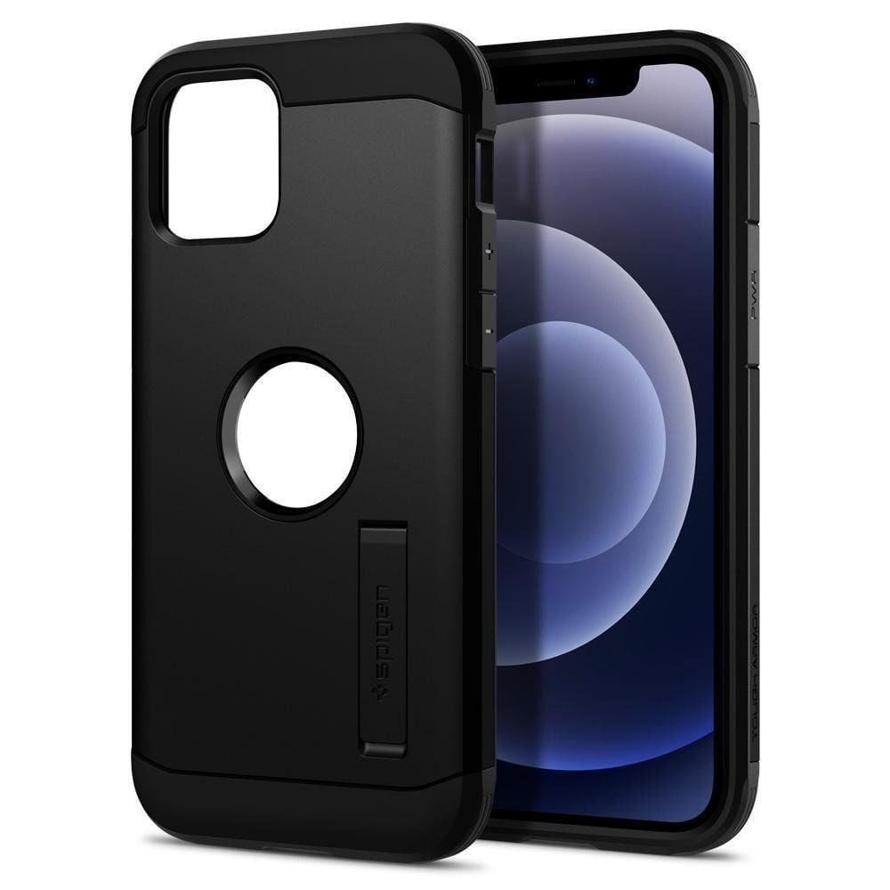 Spigen iPhone 12 Mini ile Uyumlu Kılıf Tough Armor Black