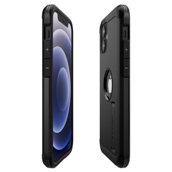 Spigen iPhone 12 Mini ile Uyumlu Kılıf Tough Armor Black