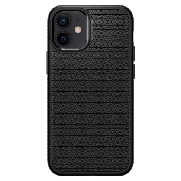 Spigen iPhone 12 Mini ile Uyumlu Kılıf Liquid Air Matte Black