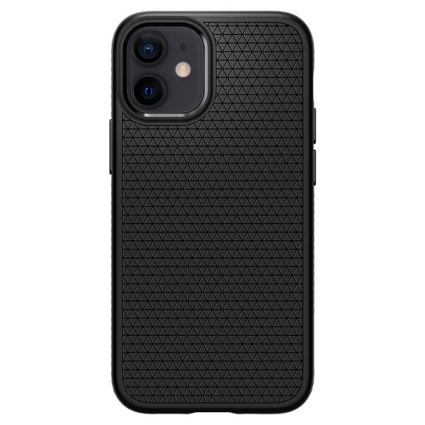 Spigen iPhone 12 Mini ile Uyumlu Kılıf Liquid Air Matte Black