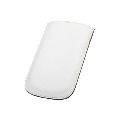 iPhone 4S/4 ile Uyumlu Deri Kılıf Çekmeli Model Beyaz