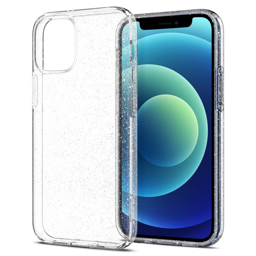 Spigen iPhone 12 Mini ile Uyumlu Kılıf Liquid Crystal Glitter Crystal Quartz