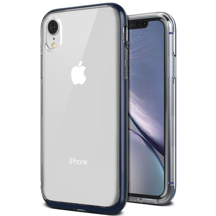 VRS iPhone XR ile Uyumlu Crystal Bumper Kılıf Deep Sea Blue