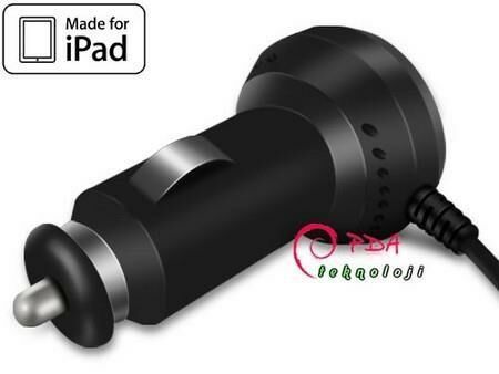 iPad 2 ile Uyumlu Araç Şarj Aleti Siyah Renk