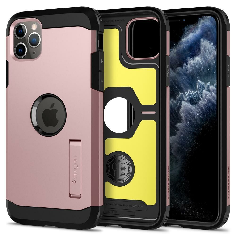 Spigen iPhone 11 Pro ile Uyumlu Kılıf Tough Armor XP Rose Gold
