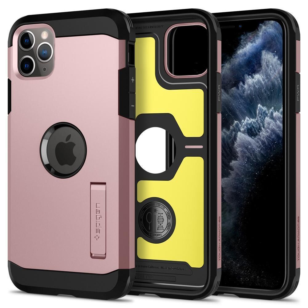 Spigen iPhone 11 Pro ile Uyumlu Kılıf Tough Armor XP Rose Gold