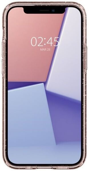 Spigen iPhone 12 Mini ile Uyumlu Kılıf Liquid Crystal Glitter Rose Quartz