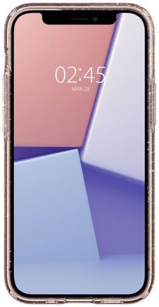 Spigen iPhone 12 Mini ile Uyumlu Kılıf Liquid Crystal Glitter Rose Quartz