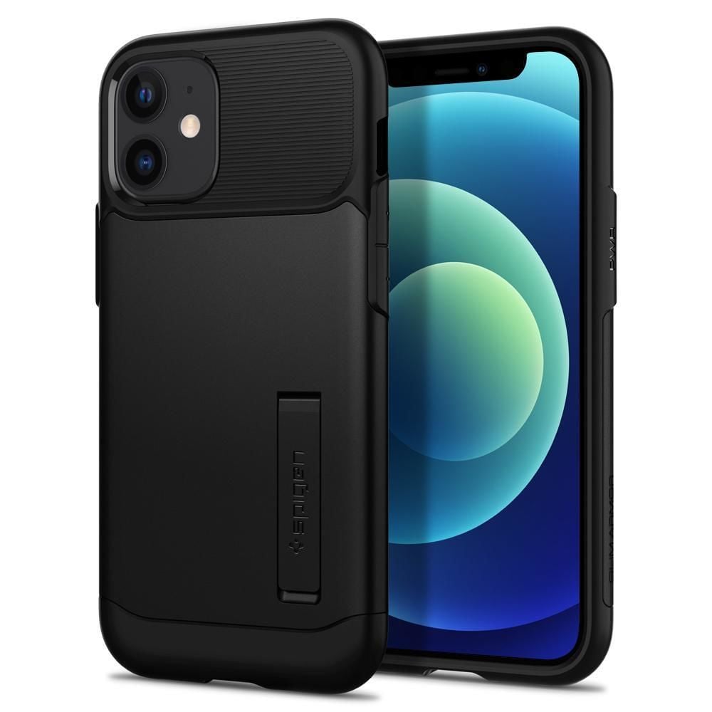 Spigen iPhone 12 Mini ile Uyumlu Kılıf Slim Armor Black