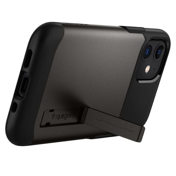 Spigen iPhone 12 Mini ile Uyumlu Kılıf Slim Armor Gunmetal