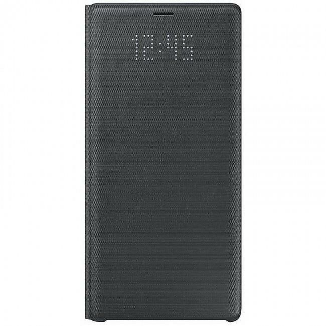 Galaxy Note 9 ile Uyumlu LED View Cover Kılıf (Siyah) EF-NN960PBEGWW