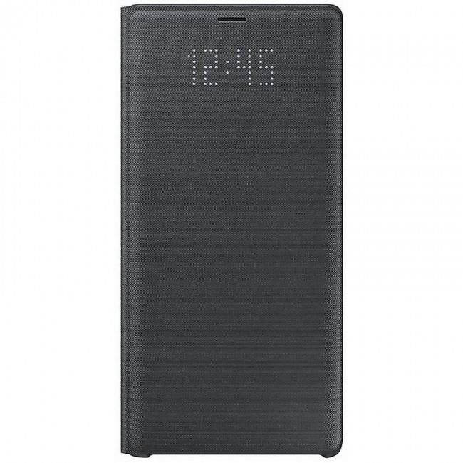 Galaxy Note 9 ile Uyumlu LED View Cover Kılıf (Siyah) EF-NN960PBEGWW