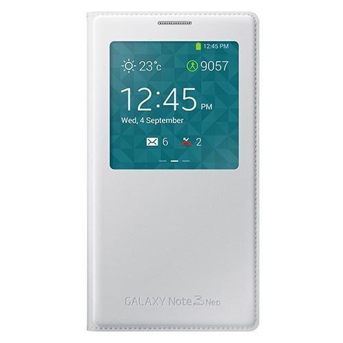 Galaxy Note 3 Neo N7500 ile Uyumlu S View Cover Kılıf Beyaz EF-CN750BWEGWW