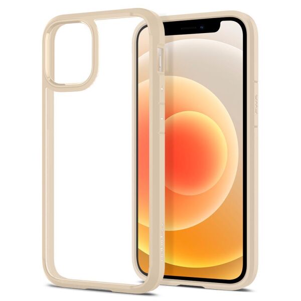 Spigen iPhone 12 Mini ile Uyumlu Kılıf Ultra Hybrid Sand Beige