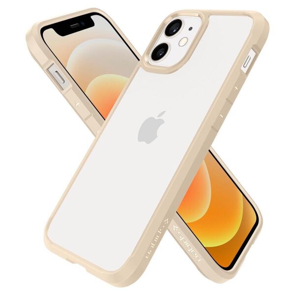 Spigen iPhone 12 Mini ile Uyumlu Kılıf Ultra Hybrid Sand Beige