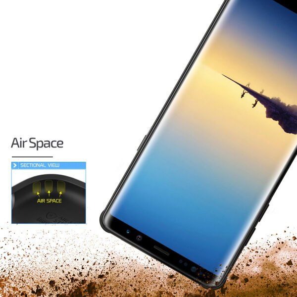 Buff Galaxy Note 8 ile Uyumlu Black Armor Kılıf