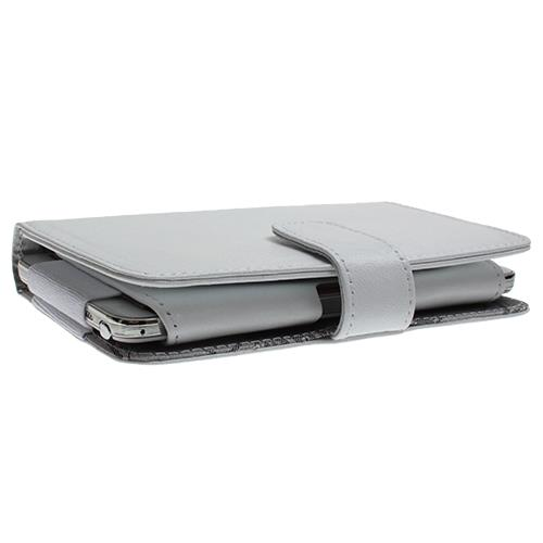 G2 ile Uyumlu Cüzdanlı Hakiki Deri Kılıf Beyaz