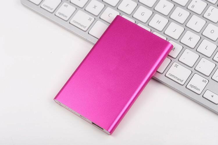 Power Bank Super Slim 5000mAh Pembe