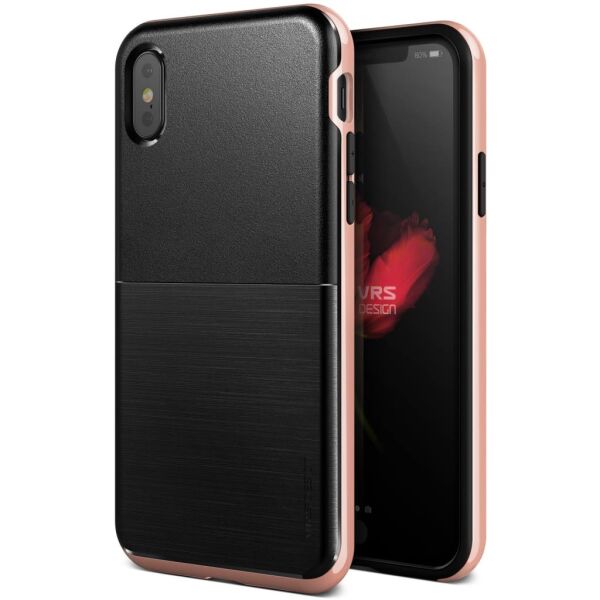 VRS Design iPhone X ile Uyumlu High Pro Shield Kılıf Rose Gold
