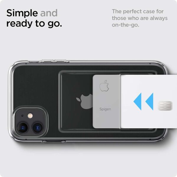 Spigen iPhone 11 ile Uyumlu Kılıf Crystal Slot Crystal Clear