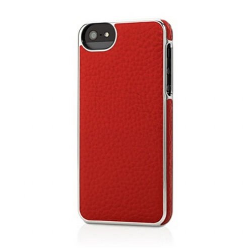 Adopted iPhone SE/5S/5 ile Uyumlu Deri Wrap Kılıf Kırmızı APH11156