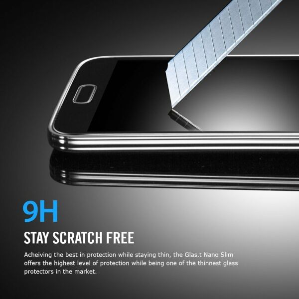 Spigen Galaxy S5 Cam ile Uyumlu Ekran Koruyucu GLAS.t NANO SLIM