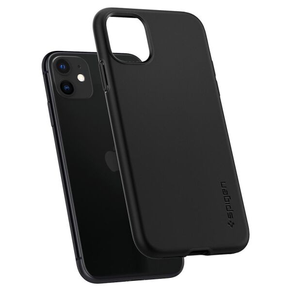 Spigen iPhone 11 ile Uyumlu Kılıf Thin Fit Pro Black
