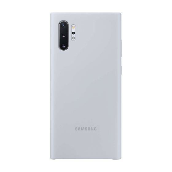 Galaxy Note 10 Plus ile Uyumlu Kılıf Silicone Cover Gümüş EF-PN975TSEGWW