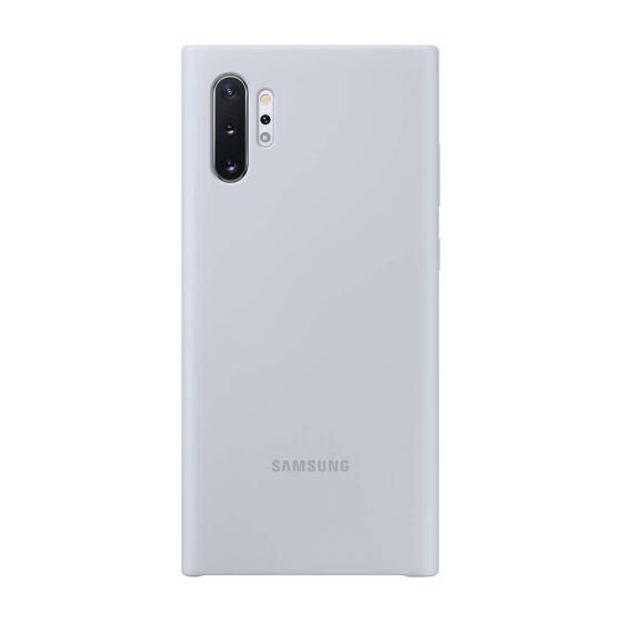 Galaxy Note 10 Plus ile Uyumlu Kılıf Silicone Cover Gümüş EF-PN975TSEGWW
