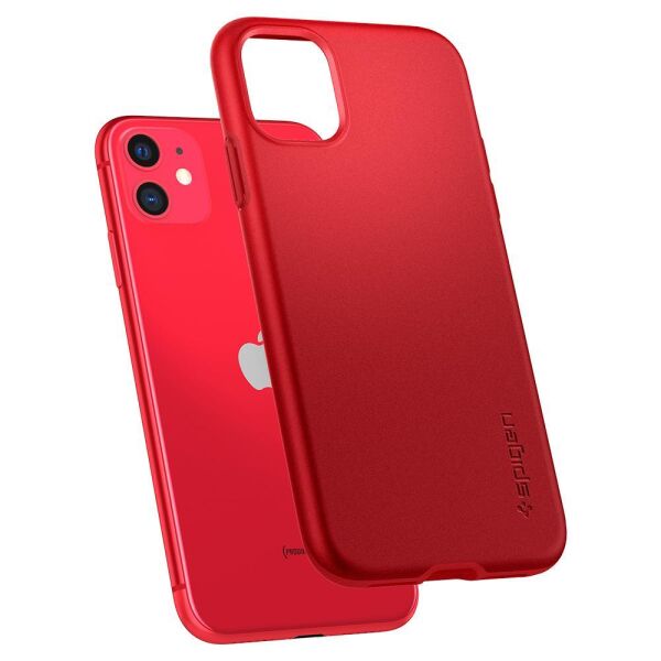 Spigen iPhone 11 ile Uyumlu Kılıf Thin Fit Pro Red