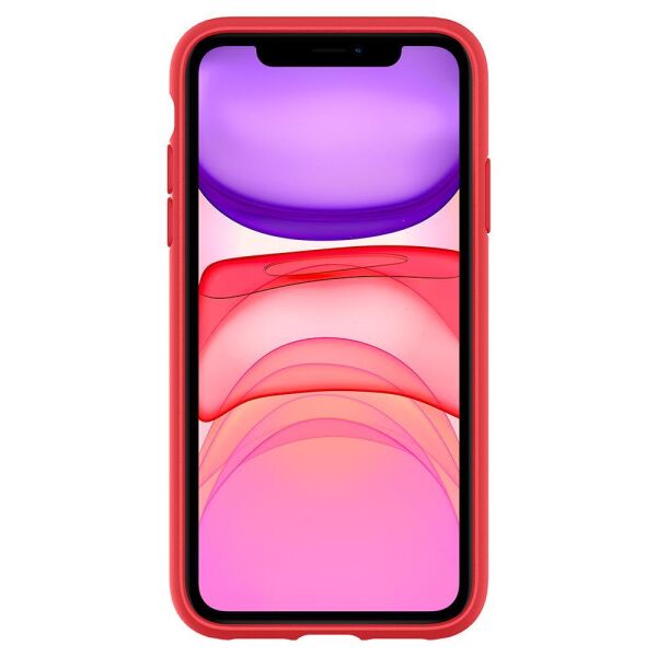 Spigen iPhone 11 ile Uyumlu Kılıf Thin Fit Pro Red
