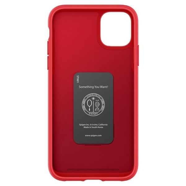 Spigen iPhone 11 ile Uyumlu Kılıf Thin Fit Pro Red