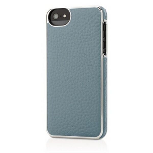 Adopted iPhone SE/5S/5 ile Uyumlu Deri Wrap Kılıf Açık Mavi APH11154