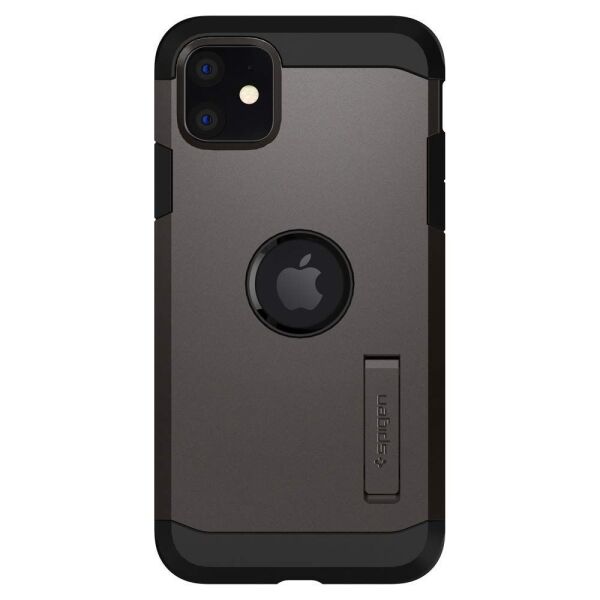 Spigen iPhone 11 ile Uyumlu Kılıf Tough Armor Gunmetal