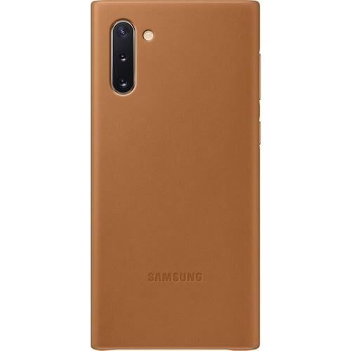 Galaxy Note 10+ ile Uyumlu Deri Kılıf Kahverengi EF-VN975LAEGWW