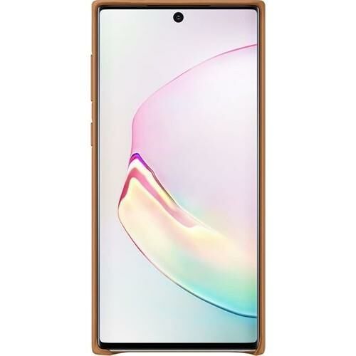 Galaxy Note 10+ ile Uyumlu Deri Kılıf Kahverengi EF-VN975LAEGWW