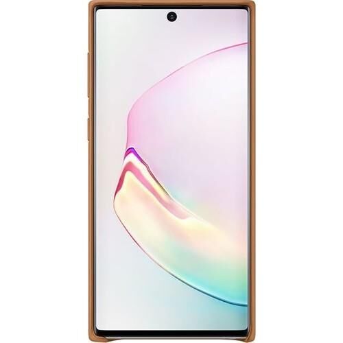Galaxy Note 10+ ile Uyumlu Deri Kılıf Kahverengi EF-VN975LAEGWW