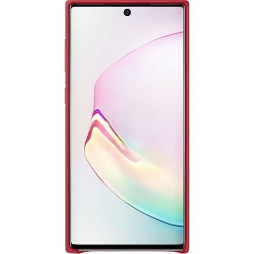 Galaxy Note 10 ile Uyumlu Deri Kılıf Kırmızı EF-VN970LREGWW