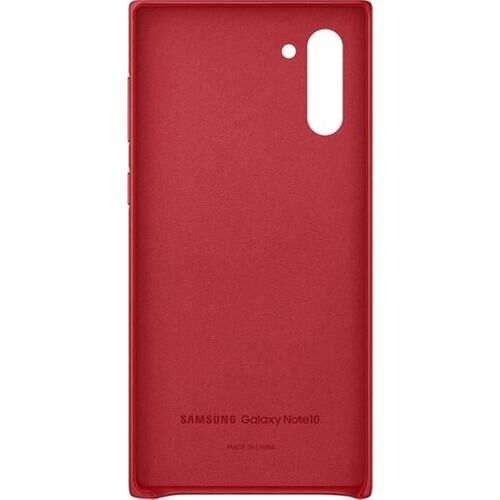 Galaxy Note 10 ile Uyumlu Deri Kılıf Kırmızı EF-VN970LREGWW