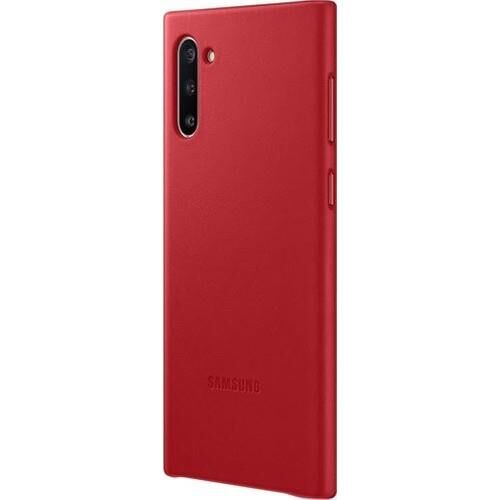 Galaxy Note 10 ile Uyumlu Deri Kılıf Kırmızı EF-VN970LREGWW