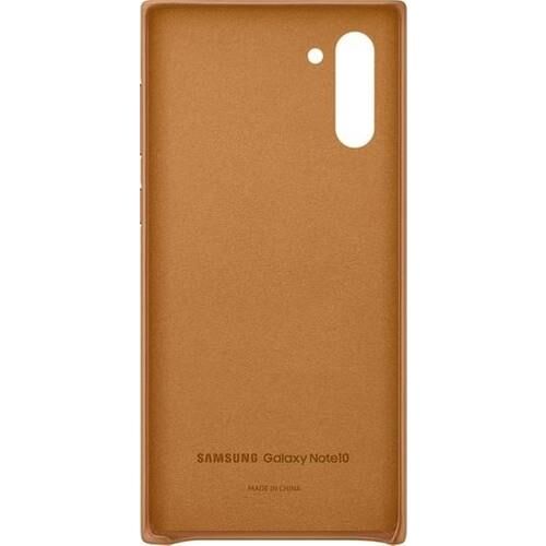 Galaxy Note 10 ile Uyumlu Deri Kılıf Kahverengi EF-VN970LAEGWW