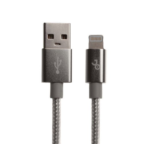 Jopus Stylish Cloth Lightning Data ve Şarj  Kablo Gri