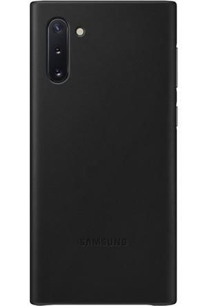 Galaxy Note 10 ile Uyumlu Deri Kılıf Siyah EF-VN970LBEGWW