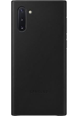 Galaxy Note 10 ile Uyumlu Deri Kılıf Siyah EF-VN970LBEGWW
