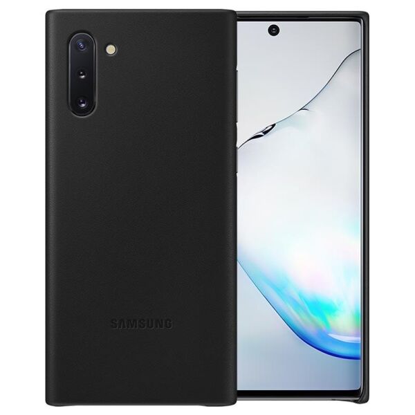 Galaxy Note 10 ile Uyumlu Deri Kılıf Siyah EF-VN970LBEGWW