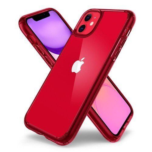 Spigen iPhone 11 ile Uyumlu Kılıf Ultra Hybrid Red